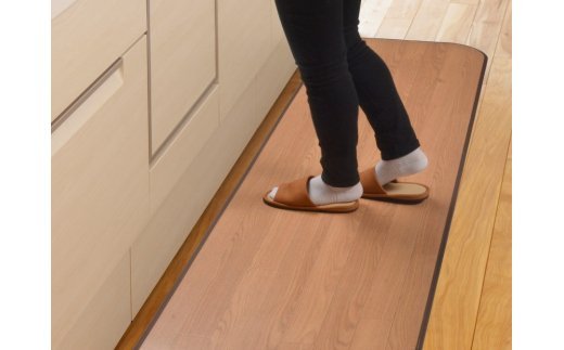 日本製 撥水・消臭・抗菌 キッチンマット 約90×150cm ベージュ 350114681型 [2216]