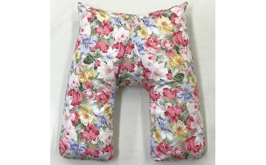 肩らくらく 肩楽まくら 専用花柄ピンク枕カバー付 [2336]