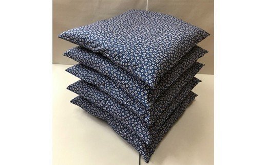 銘仙版 洗える座布団 小紋柄カバー式 5枚セット [2340]