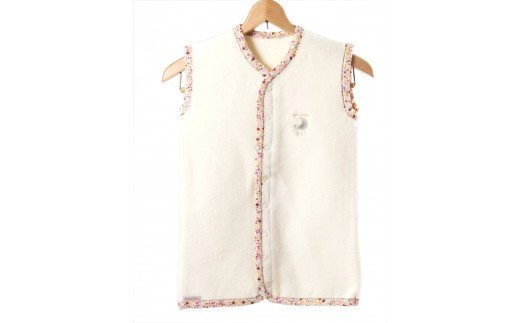 綿毛布スリーパー (Mサイズ) 2way仕様で暖か アイボリー×花柄 毛布の町 (泉大津産)｜ 贈答品 ギフト 誕生日プレゼント 贈り物 クリスマス ベビー キッズ sleeper-s [2441]