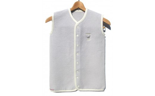 綿毛布スリーパー (Mサイズ) 2way仕様で暖か スカイグレー×ホワイト 毛布の町 (泉大津産)｜ 贈答品 ギフト 誕生日プレゼント 贈り物 クリスマス ベビー キッズ sleeper-s [2442]