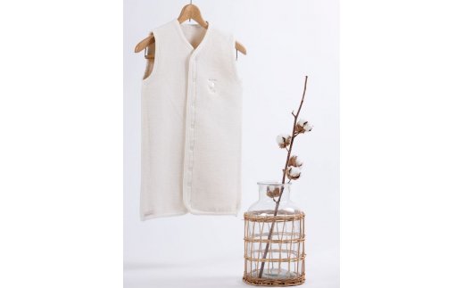 綿毛布スリーパー オーガニック綿使用 (Lサイズ) 2way仕様で暖か 毛布の町 (泉大津産)｜ 贈答品 ギフト 誕生日プレゼント 贈り物 クリスマス ベビー キッズ N sleeper-organic [2448]