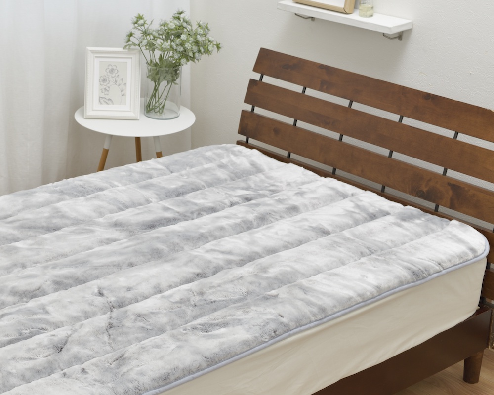 日本製 備長炭わた入り 敷きパッド シングル 100×205cm グレー BFP-10SGY [2708]