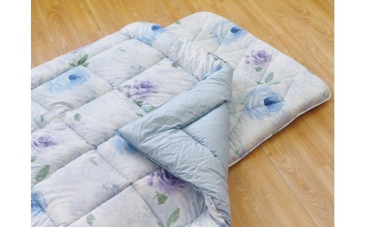 布団セット [シングル] ブルー 掛けふとん 1枚 敷き布団 1枚 バーバラ BL [2814]