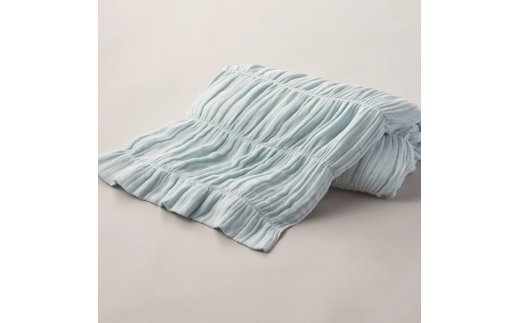 とろけるふとん くしゅくしゅガーゼケット シングル (140×200cm) ミントグリーン 【db】 [3963]