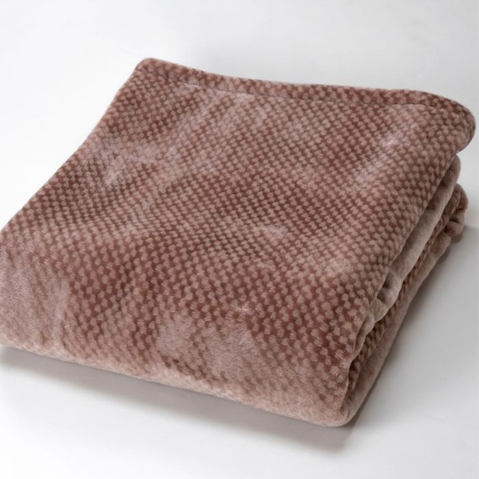 日本製 アクリル毛布 ニューマイヤー シングルサイズ 140×200cm ブラウン｜天然 合成 ハイブリッド 静電気防止 暖かい 秋冬向け 丸洗いOK [3122]