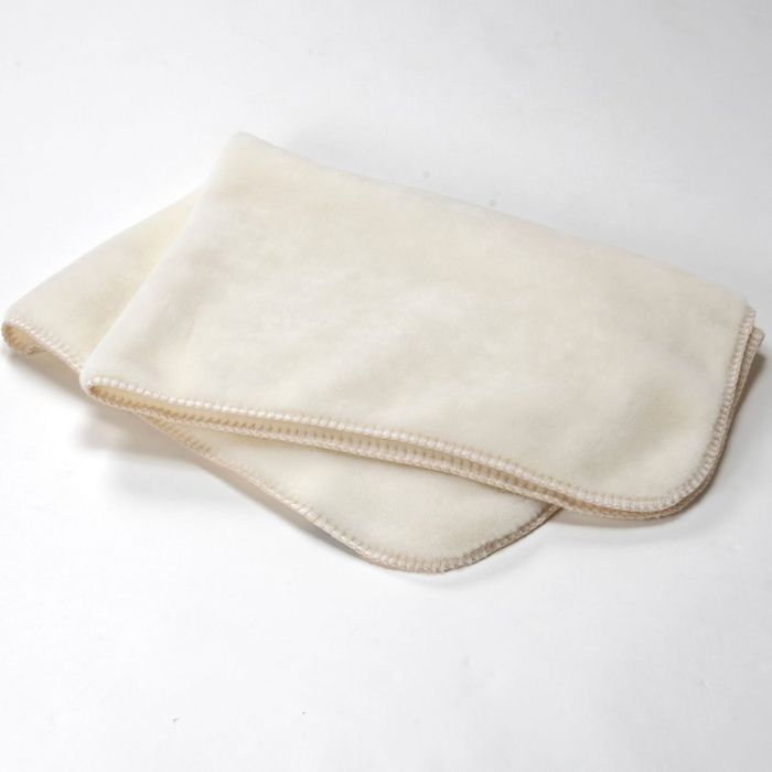 日本製 ウール毛布 メリノウール ベーシック ひざかけサイズ 70×100cm ナチュラルホワイト｜防臭 保温 通気性 暖かい 発熱 秋冬向け [3143]