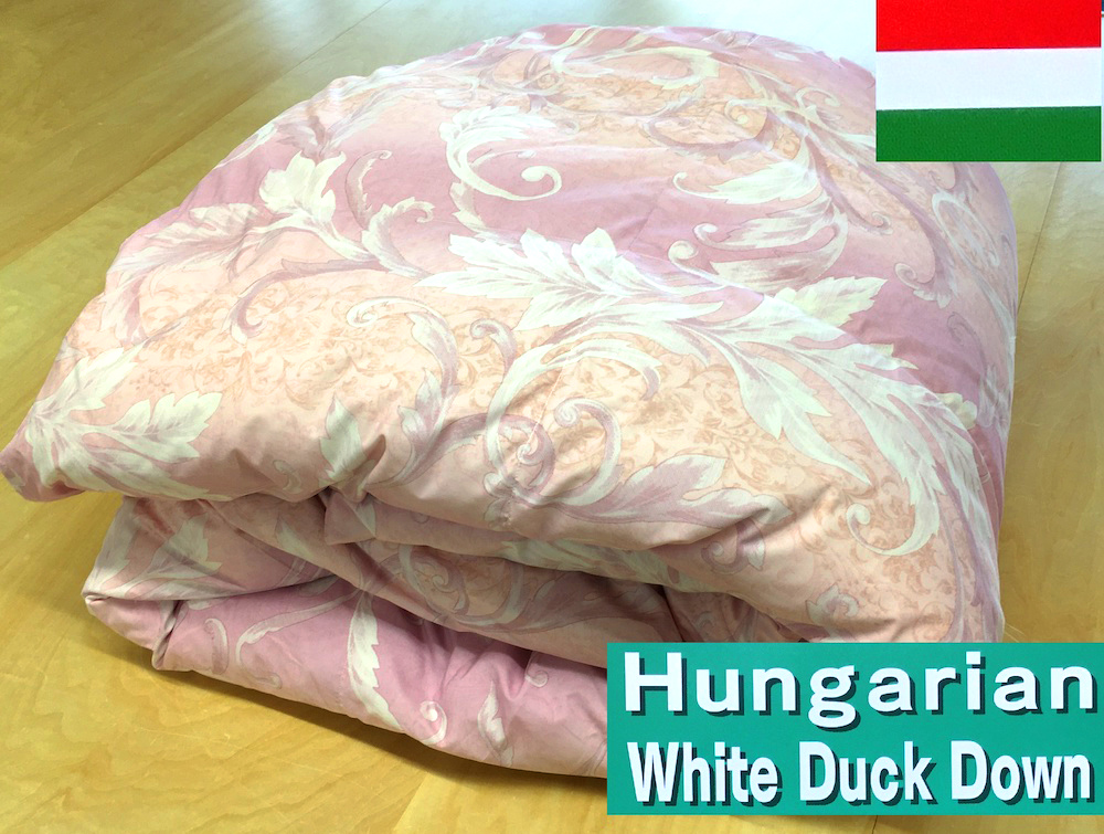洗える羽毛肌掛けふとん ハンガリー産ダウン93% シングル 洗濯ネット付 N-8166 PI 羽毛布団 [3287]