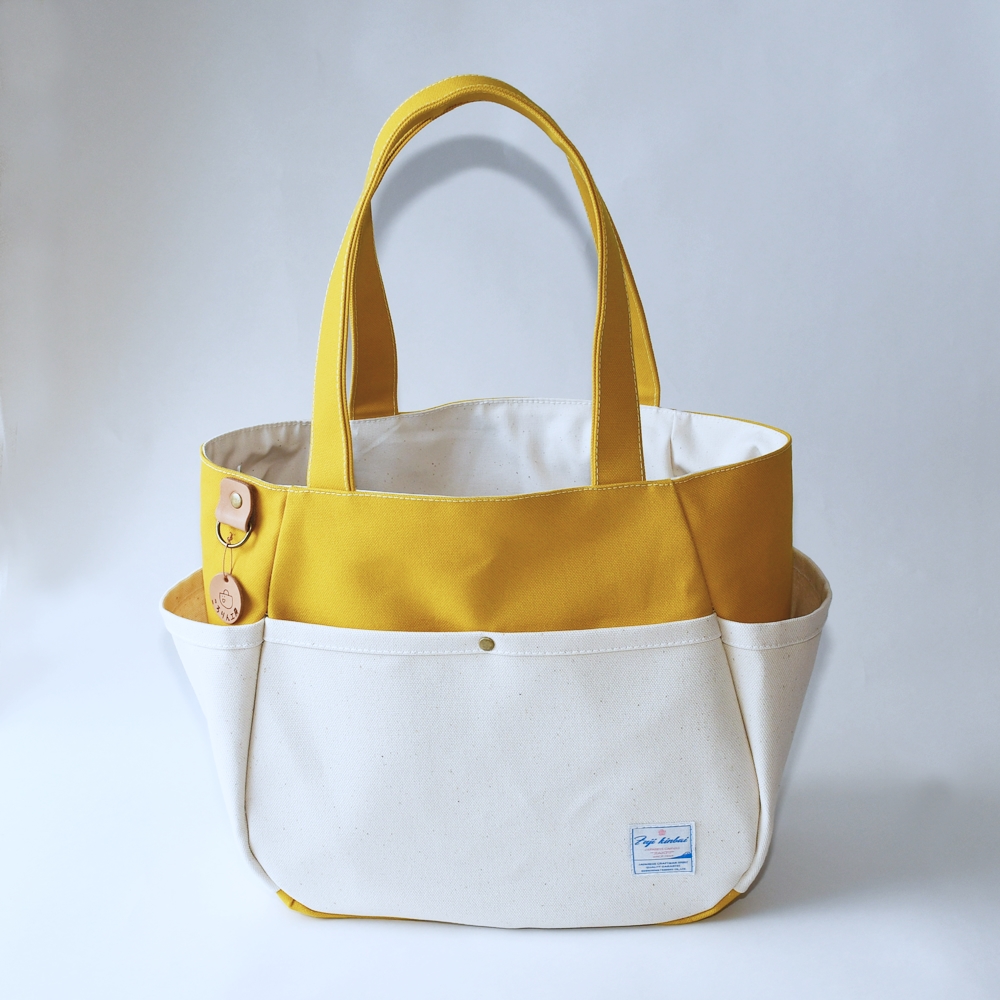 【ころりん工房】ふとっちょころりん／黄色／富士金梅 8号帆布バッグ [3374]