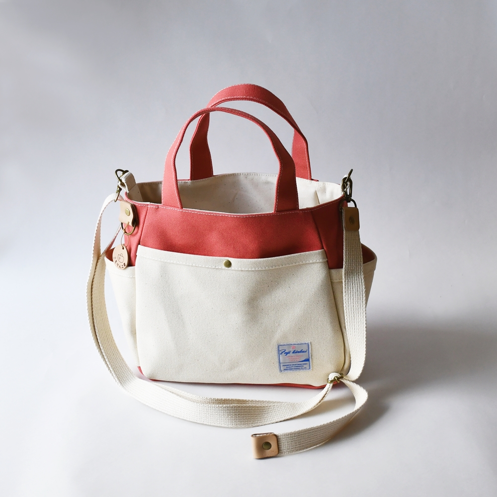 【ころりん工房】ふとっちょころりんミニ／ピンク／富士金梅 8号帆布バッグ [3375]