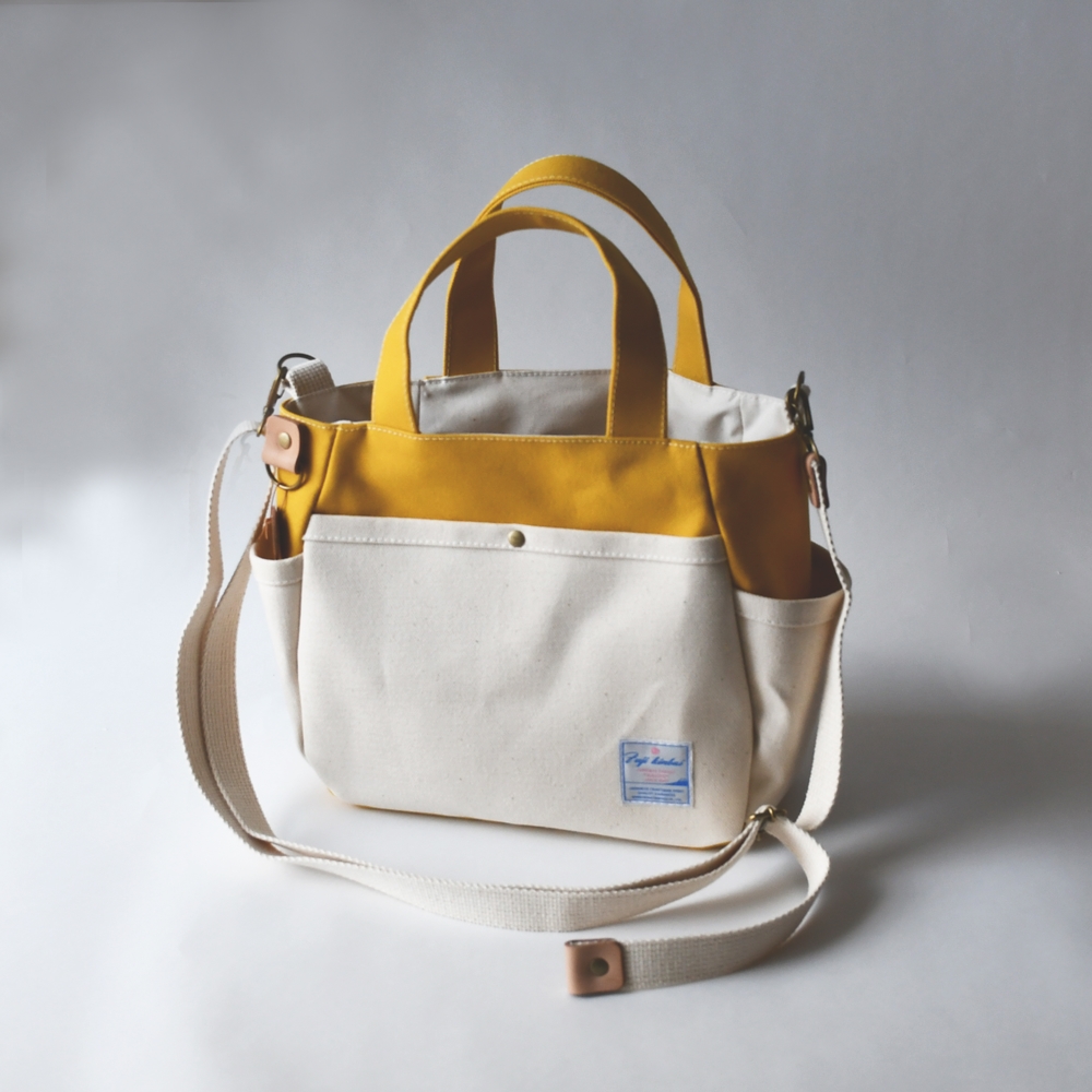 【ころりん工房】ふとっちょころりんミニ／黄色／富士金梅 8号帆布バッグ [3377]