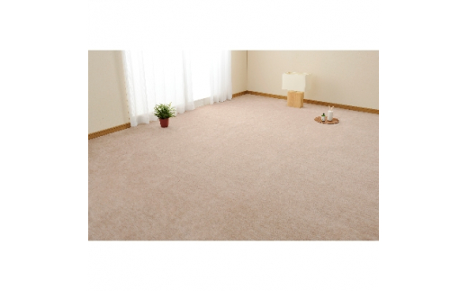 日本製 カーペット 正方形 8帖 約352×352cm ベージュ 1枚 600017580型 [3838]