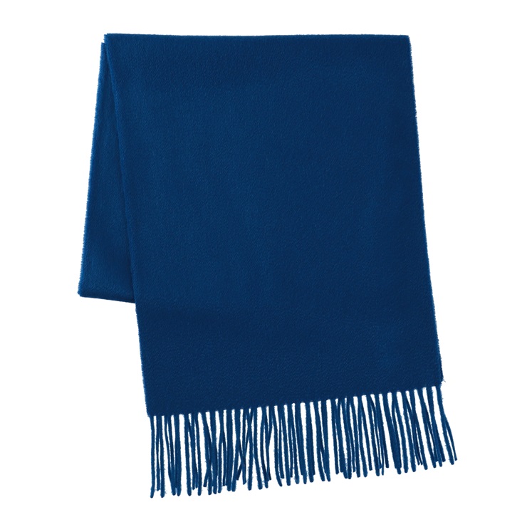 カシミヤ100% ウェーブマフラー ブルー｜高級素材 軽量 なめらかな肌触り 寒さ対策 確かな技術 日本製 [4024]