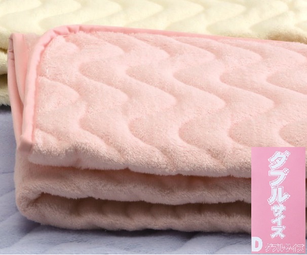 ROMANCE パイル綿100% タオル地 敷きパッド ダブル ピンク 31301534｜ ふんわりやわらか 綿100% タオル地 敷パッド 洗濯可能 [4073]