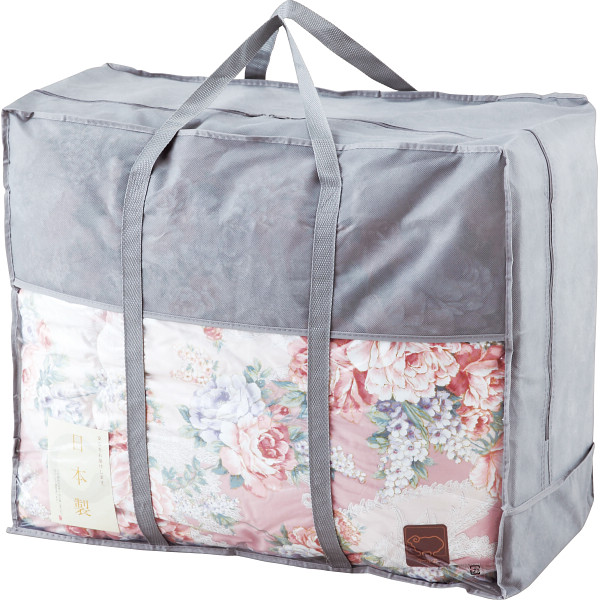 大阪泉州産 ウール50%混 合掛けふとん (ピンク) [4325]