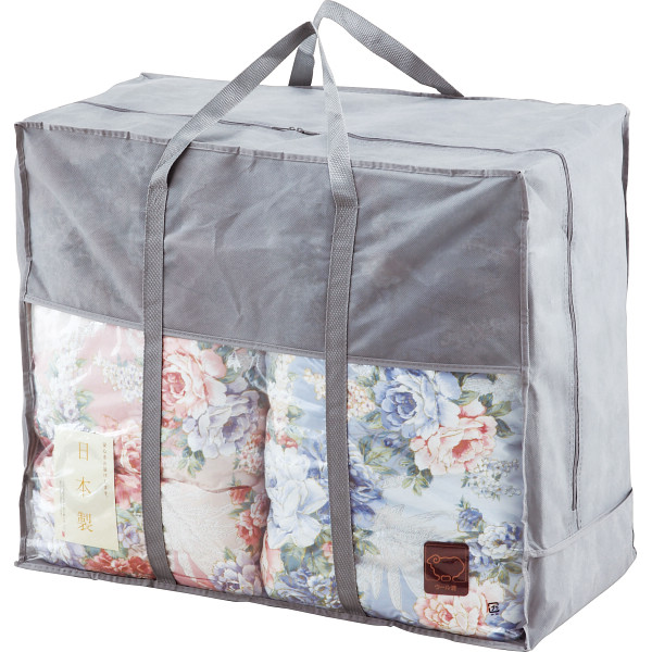 大阪泉州産 ウール10%入肌掛けふとん2枚セット [4327]