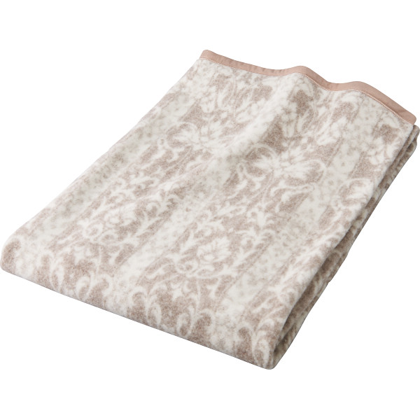 大阪泉州産 ジャカード織ウール毛布 (毛羽部分) [4334]