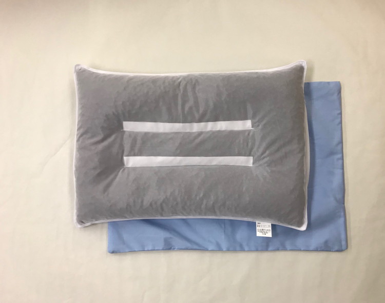 紀州備長炭 まくら 枕カバー ブルー付き [2327]