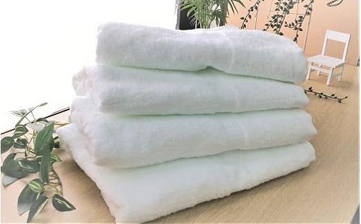 【大阪泉州タオル】白いバスタオル4枚セット