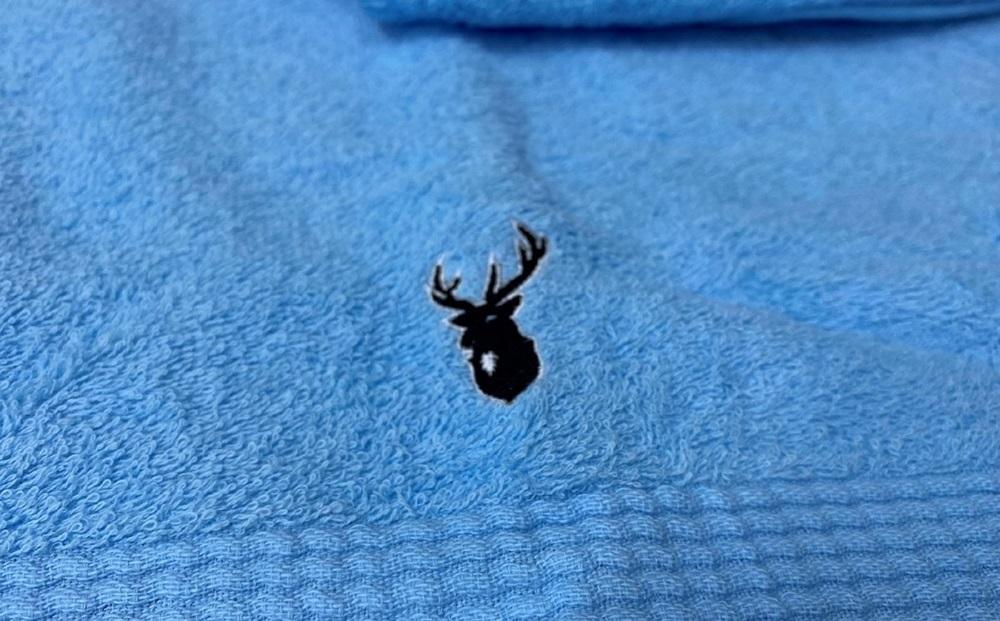 【大阪泉州タオル】黒鹿ブランドSautiller(ソティーエ) バスタオル2枚(ブルー)