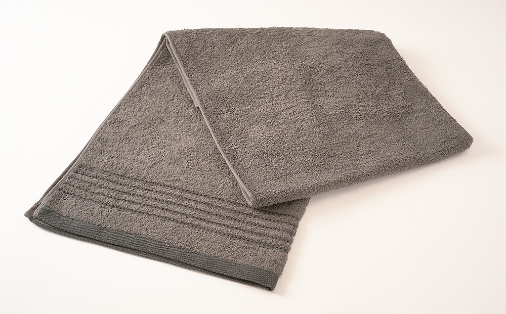 【日本製】ito美人コンパクトバスタオル　チャコールグレー3枚セット