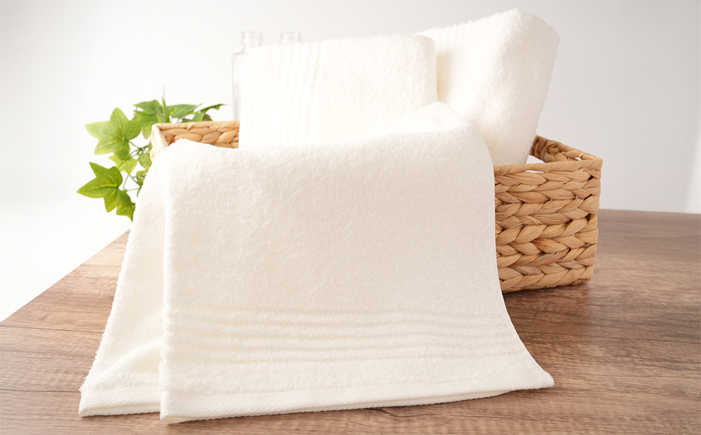 【日本製】ito美人コンパクトバスタオル　ホワイト3枚セット