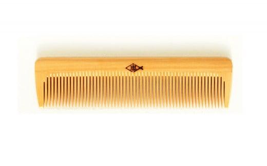 つげ櫛工房『辻忠商店』通し櫛3寸5分ケース付(さつまつげ)