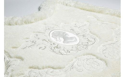 シェルカメオ 【ミルキーホワイト】 トイレマット・フタカバーセット