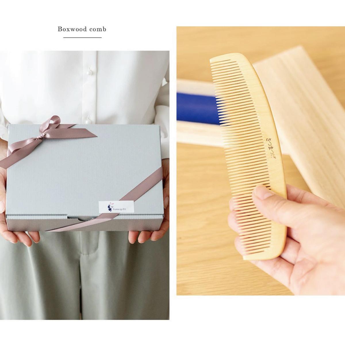 【大阪府知事指定伝統工芸品】薩摩つげ櫛ときぐし5寸5分(椿油・桐箱付)