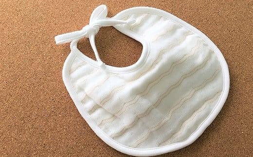 「天使のガーゼ」ベビースタイ３枚セット 　ベージュ