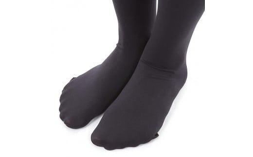 国産黒タイツ５足セット(125デニール)　L-LLサイズ