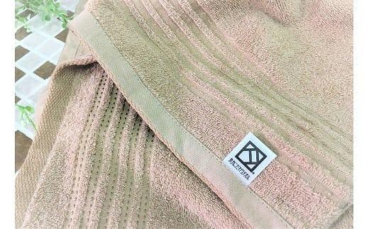 【日本製】ito美人バスタオル２枚セット（ブラウン・ホワイト）