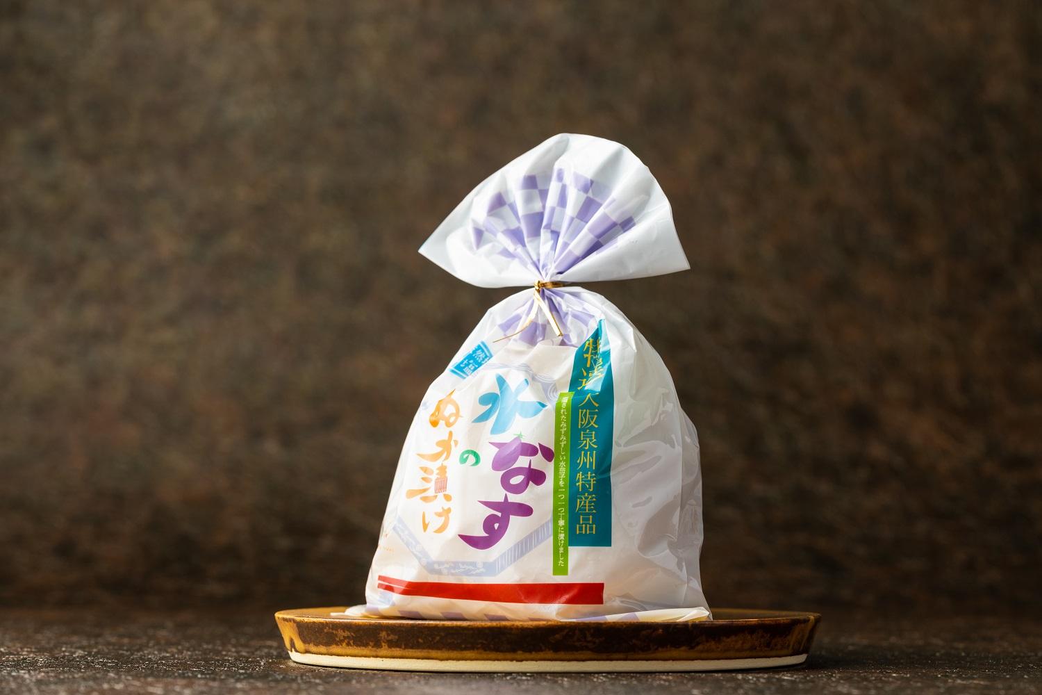 ＜先行予約＞大阪泉州水なすのぬか漬け３個・泉州新玉葱の浅漬け３個セット