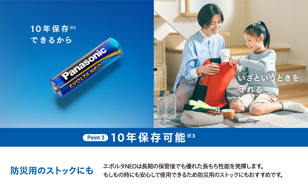 乾電池エボルタNEO 単3形12本＆単4形8本セット