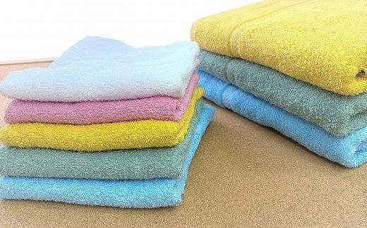 【大阪泉州タオル】ネイチャーカラーバスタオル3枚 &フェイスタオル5枚セット