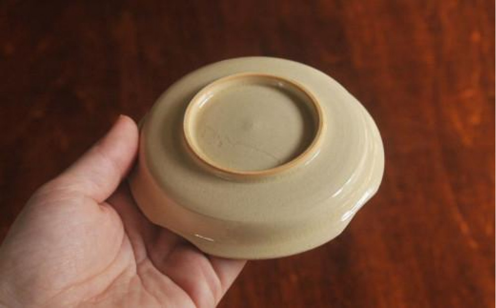 色絵瓢箪紋四方小皿５枚【水間焼伏原窯】