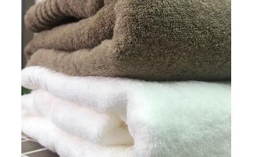 【日本製】ito美人バスタオル２枚セット（ブラウン・ホワイト）