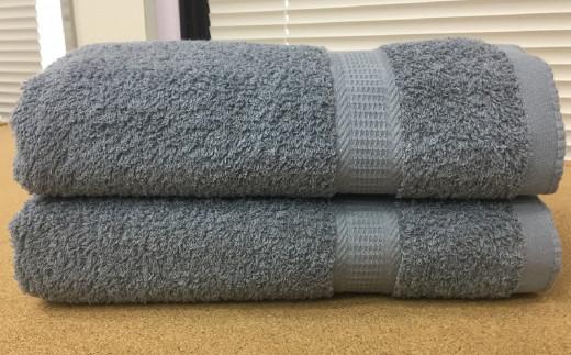 【大阪泉州タオル】Twinkle 銀の抗菌バスタオル２枚（クラウディアッシュ）