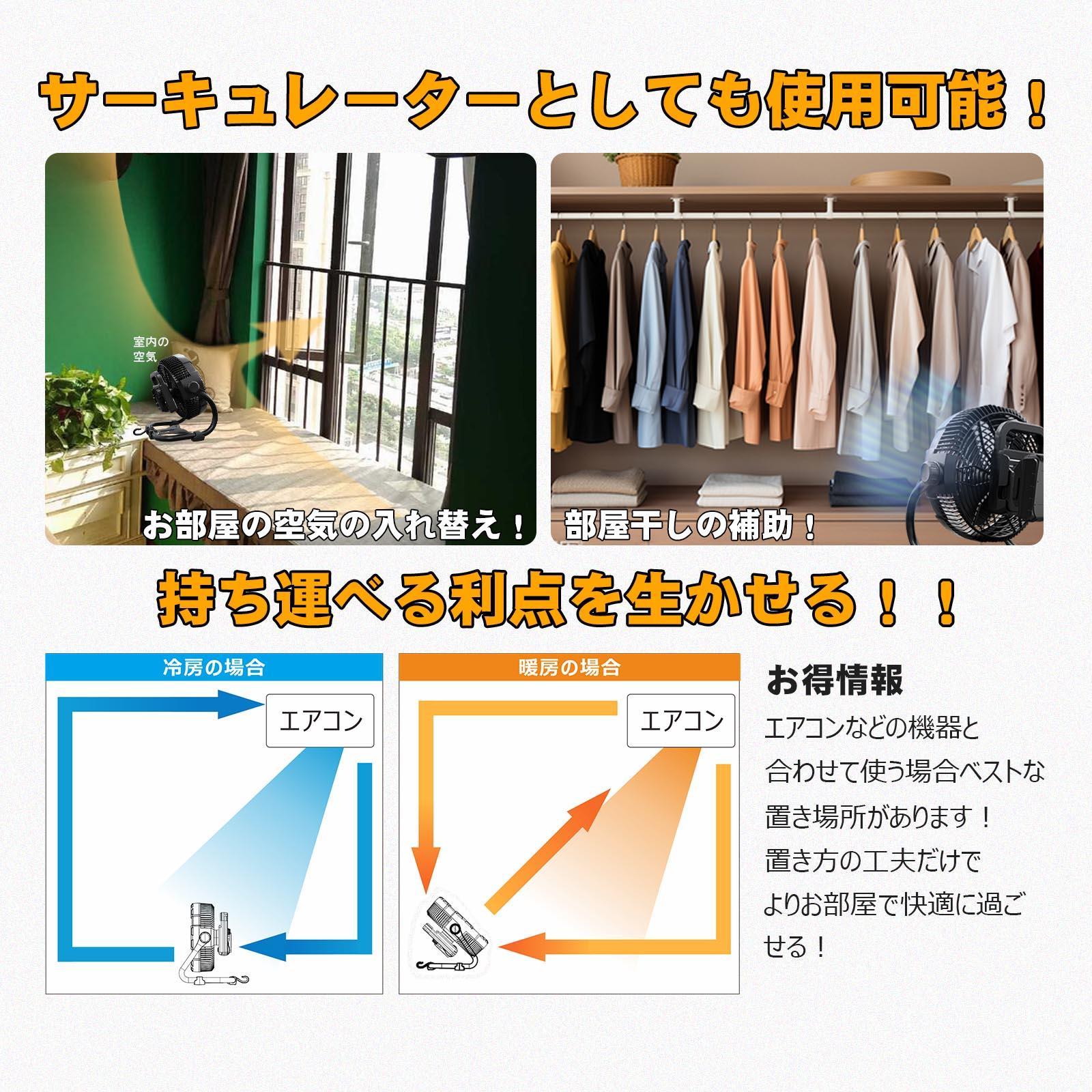 マッチングファンV18 20W 扇風機 LEDライト付き バッテリー着脱式 マキタバッテリーが使える扇風機 ポータブル コードレス 充電式 バッテリー式 YC-B12F