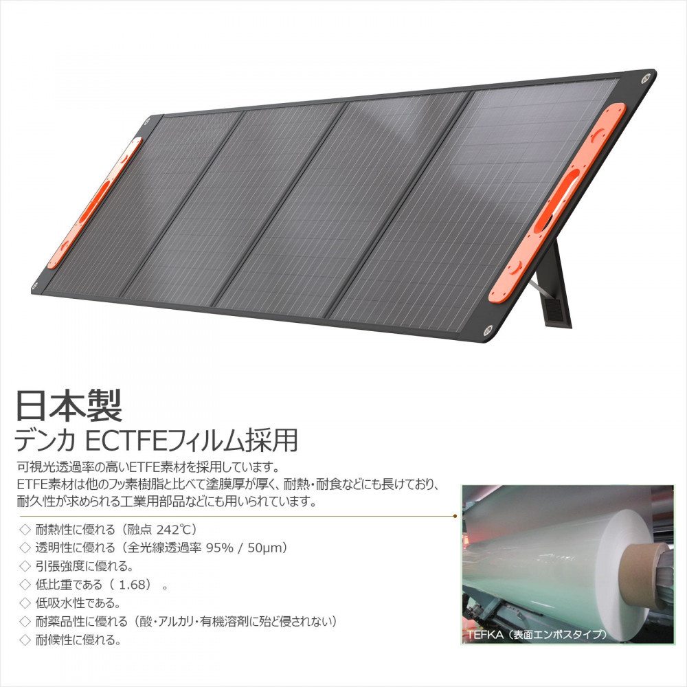 折畳みソーラーパネル 200W 急速充電対応 MC4ケーブル付き 単結晶 高効率 USB Type-C DC MC4 TYH-200WA