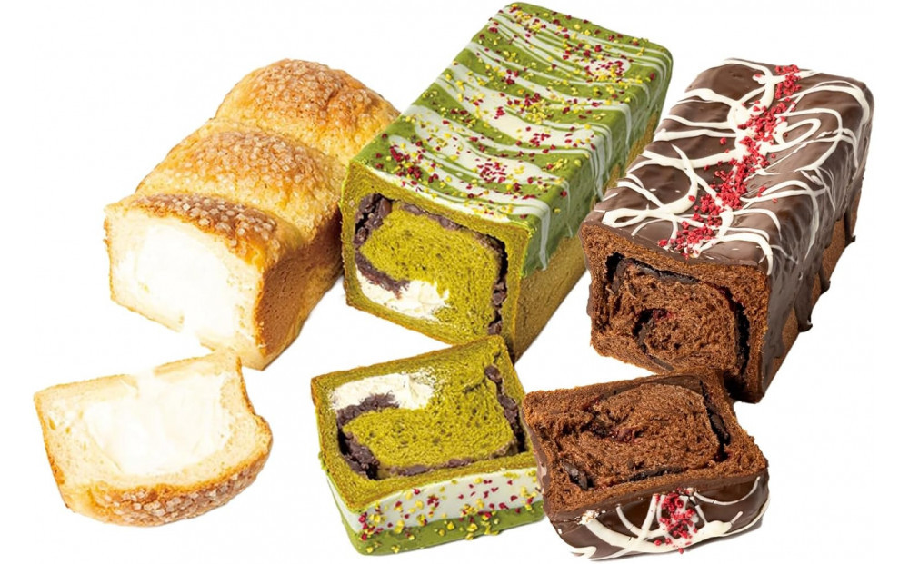 高級食パン 3種3本 食べ比べセット プレミアムシリーズ（4種のチーズ＆ザクザクシュガー食パン／抹茶あずき＆マスカルポーネ食パン／どっぷり贅沢チョコ食パン）3本セット チーズ 抹茶 チョコ