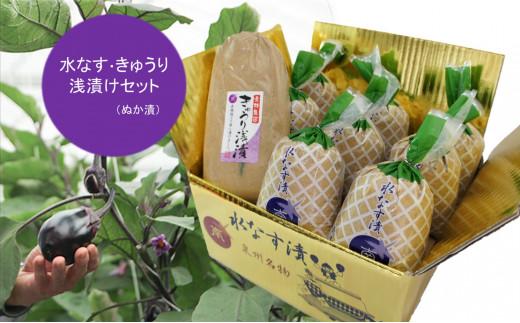 水なす＆きゅうりの浅漬セット(ぬか漬)【南漬物】