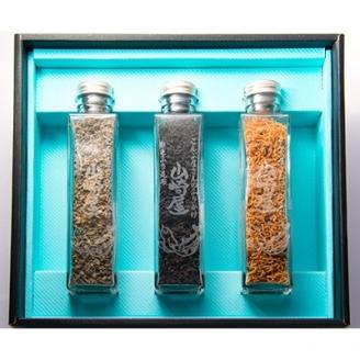 山崎屋オリジナル 昆布、ちりめん山椒、かつお昆布3種のひとふり昆布詰め合わせセット