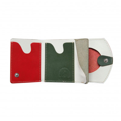 【ちゃんと地球に還る革】クアトロガッツ ミニ財布 小さいふ。ペケーニョ トマト 栃木レザー