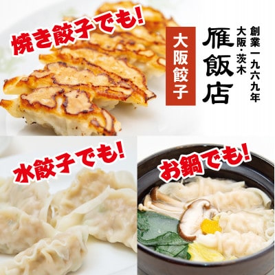 【大阪産(もん)名品】雁飯店の生餃子(冷凍)96個餃子(たれなし)【配送不可地域：離島】