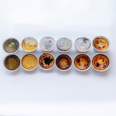 茨木市発!なめらかバスクチーズケーキカップ　12個セット(6種類×2個)【配送不可地域：離島】