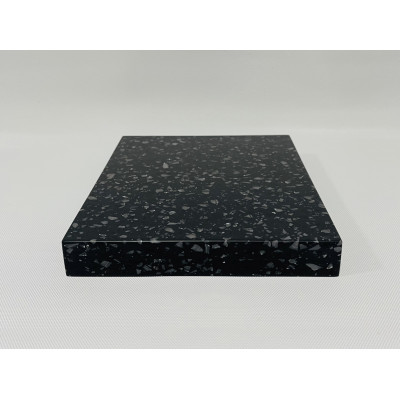 オーディオボード　22cm × 16.2cm × 2.4cm　黒地　グレー粒柄　2枚セット