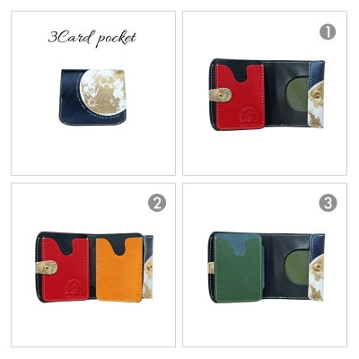 クアトロガッツ ミニ財布 小さいふ。コンチャ 月面着陸 JAPANレザー