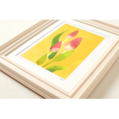 イラスト作家「菜生」アートフレーム〈チューリップD〉花