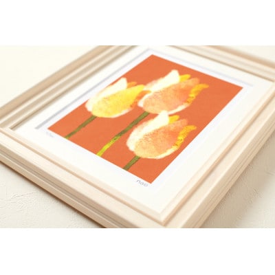 イラスト作家「菜生」アートフレーム〈チューリップE〉花